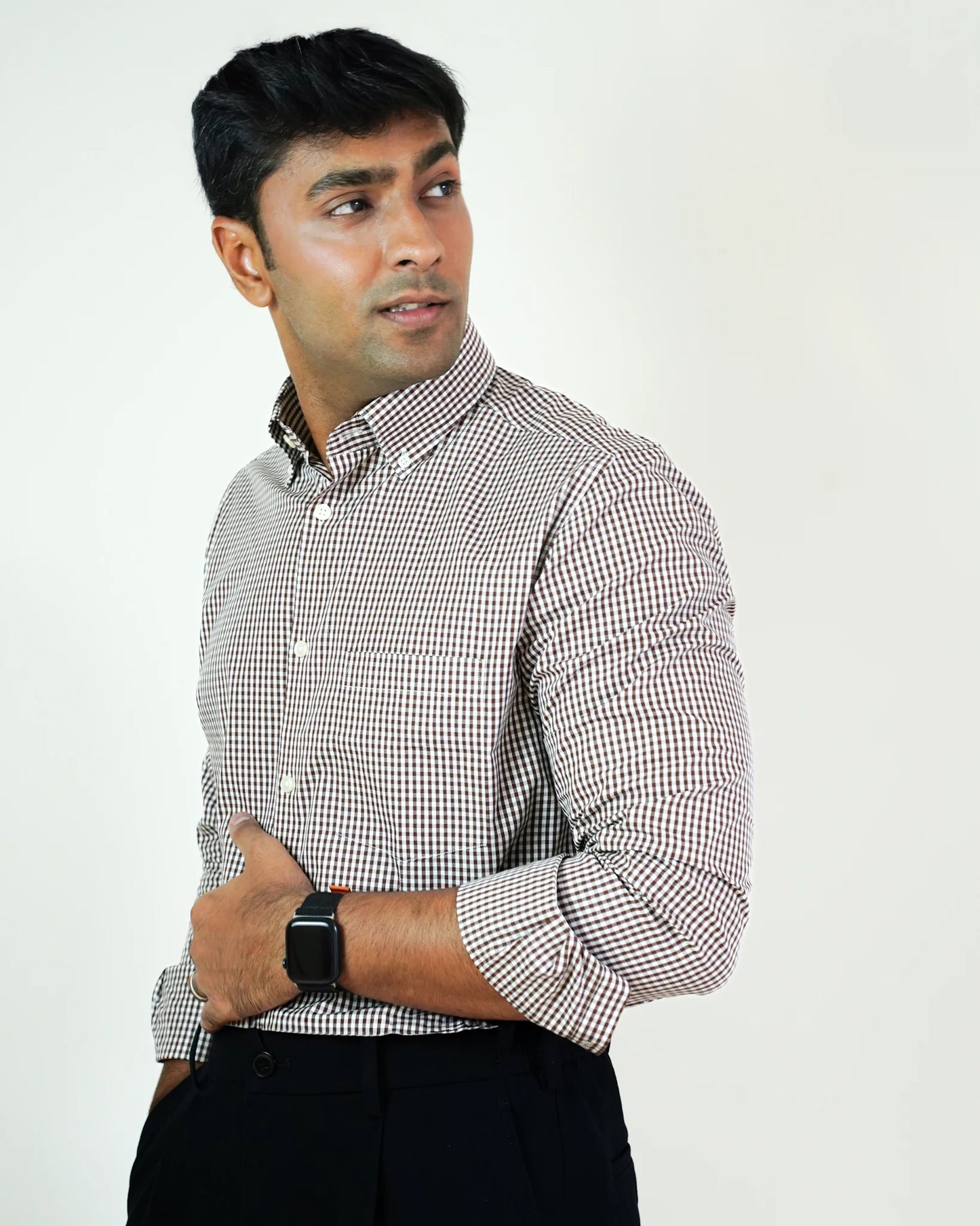 Classic Chestnut Gingham Shirt