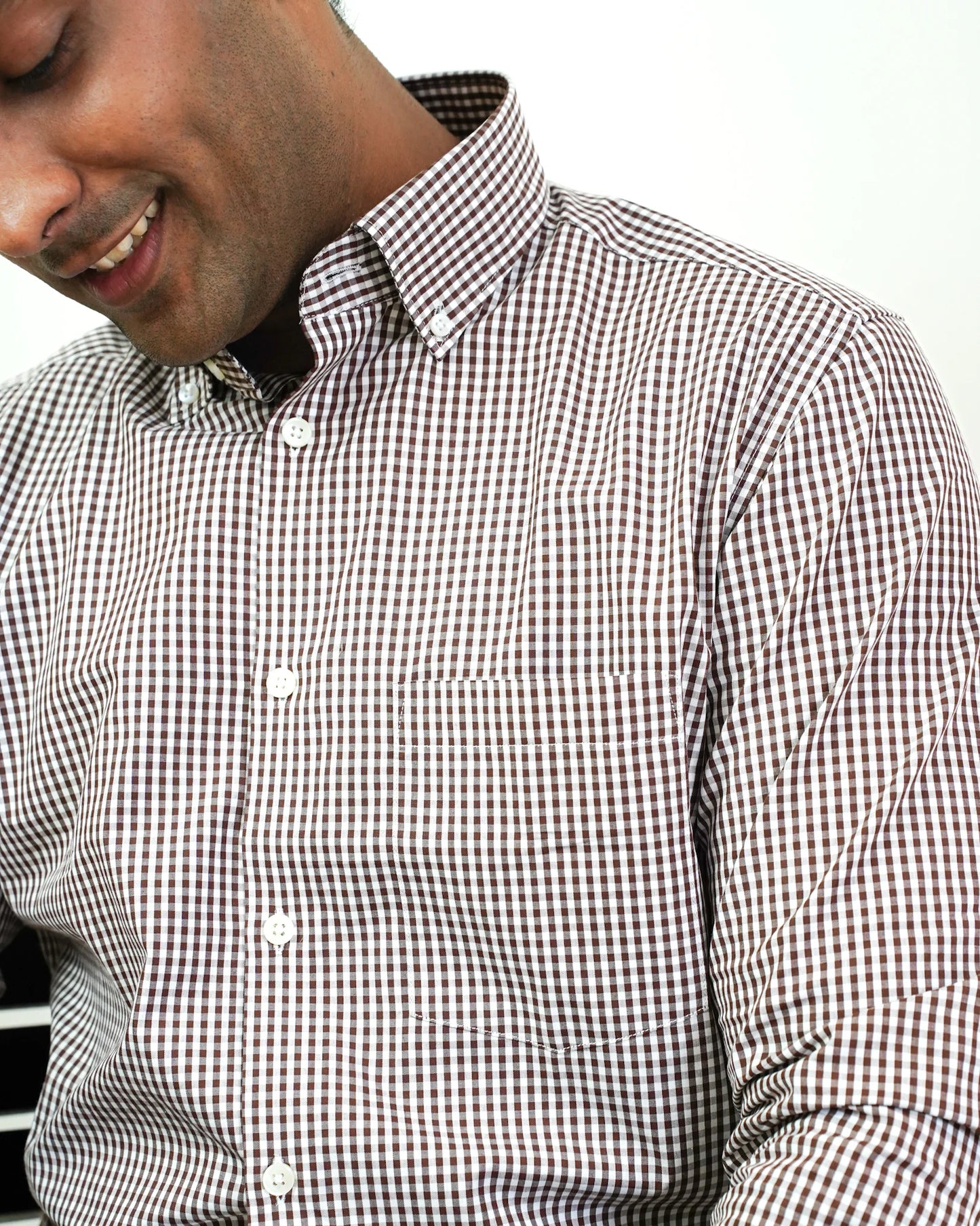Classic Chestnut Gingham Shirt