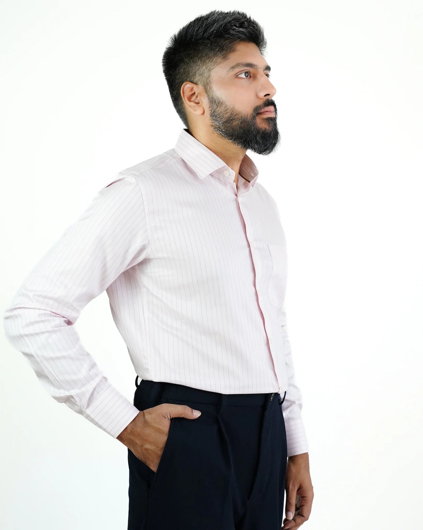 Pink Pinstripe Cotton Shirt