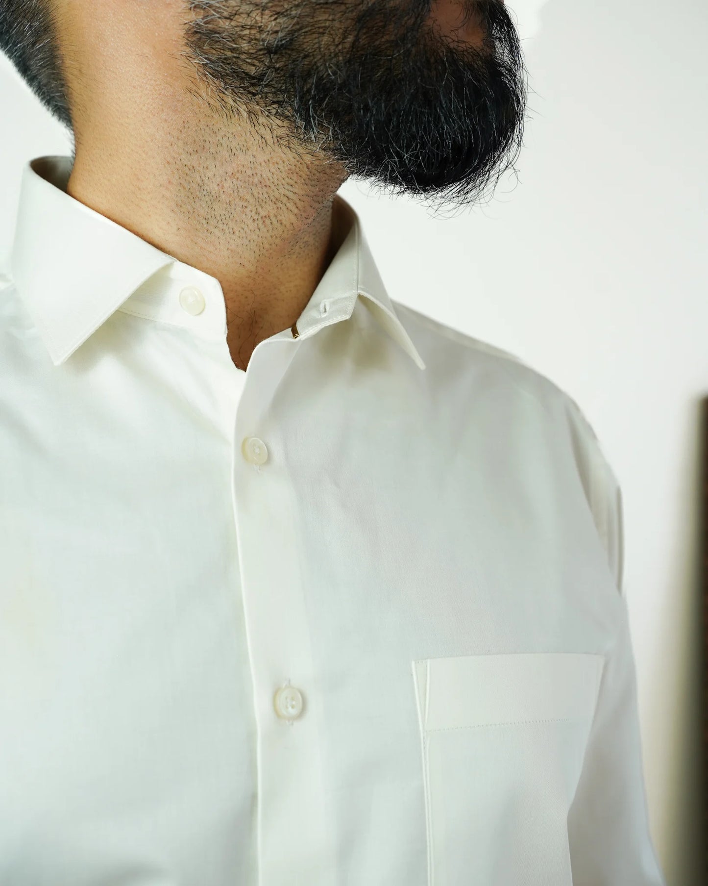 Cream Luxe Satin Shirt
