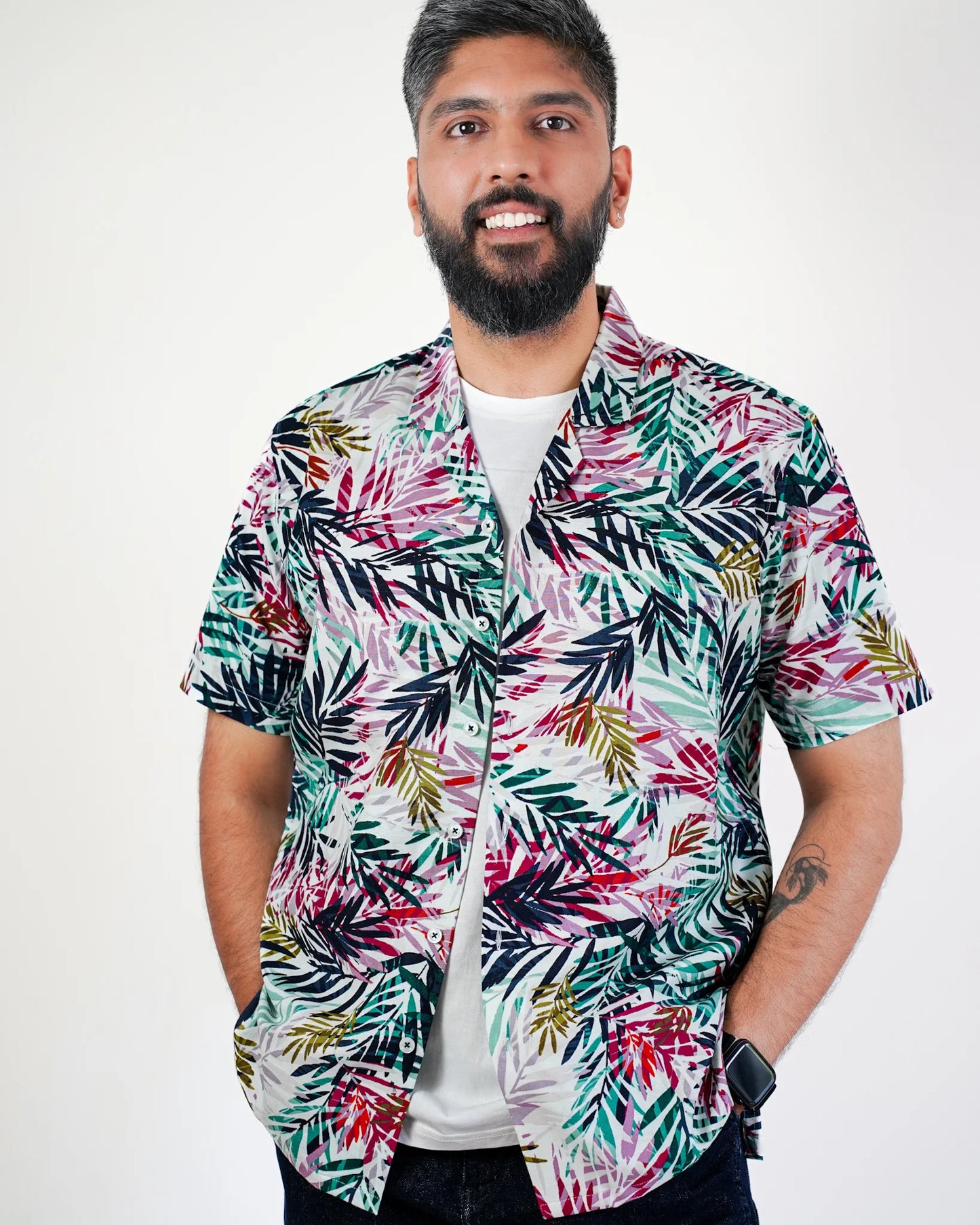 Tropical Canopy Cotton Linen Shirt