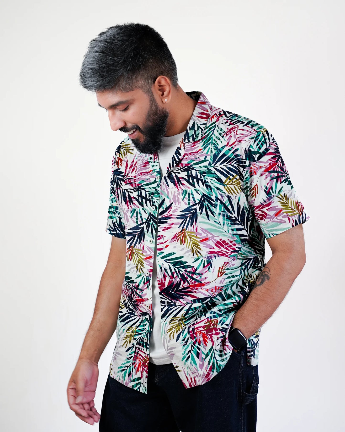 Tropical Canopy Cotton Linen Shirt
