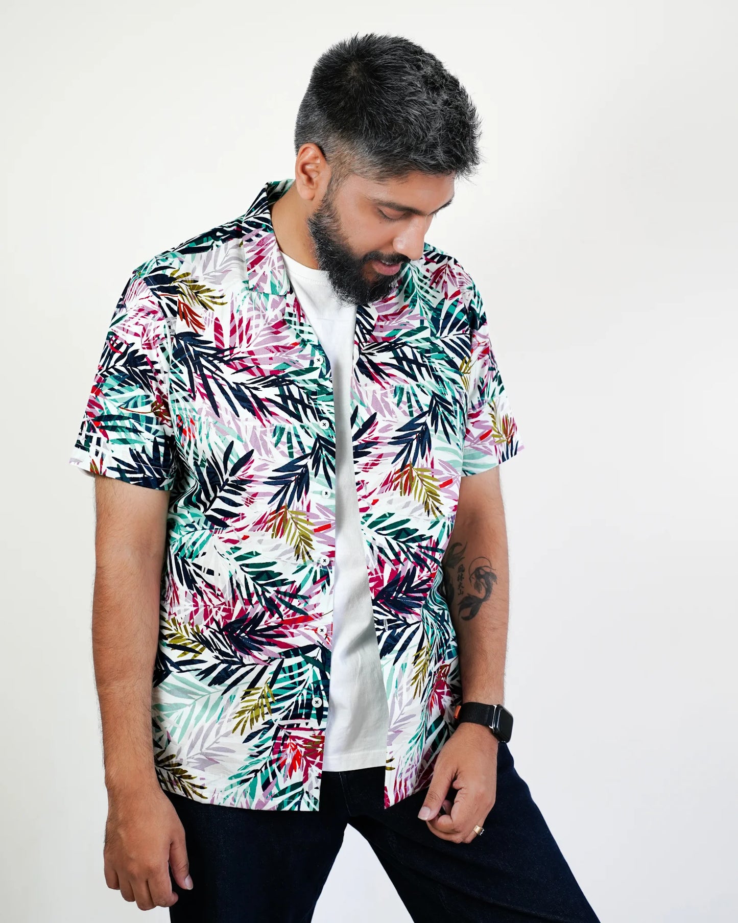 Tropical Canopy Cotton Linen Shirt