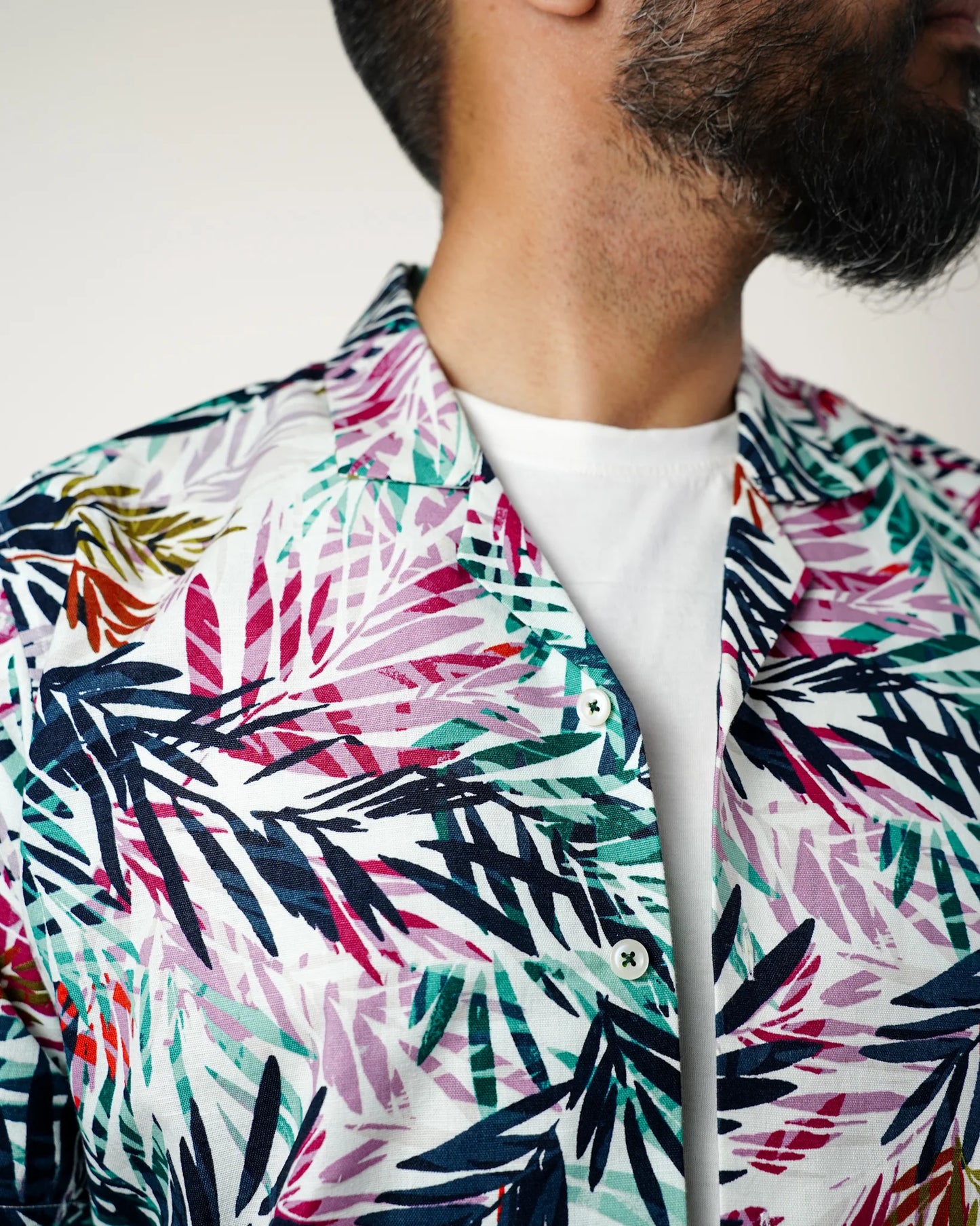 Tropical Canopy Cotton Linen Shirt