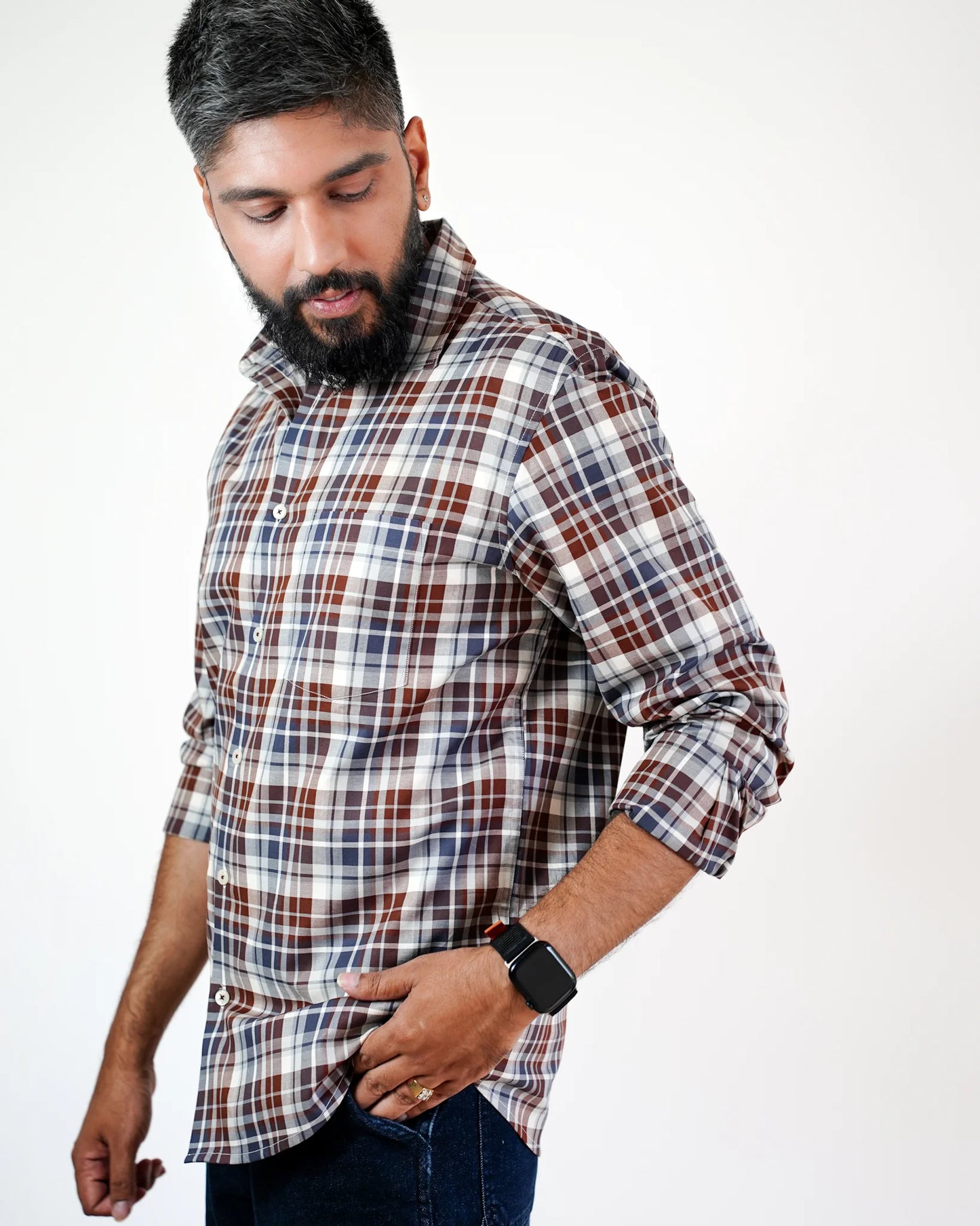 Rustic Twill Plaid Shirt