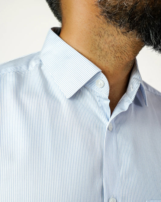 Whisper Blue Pinstripe Shirt