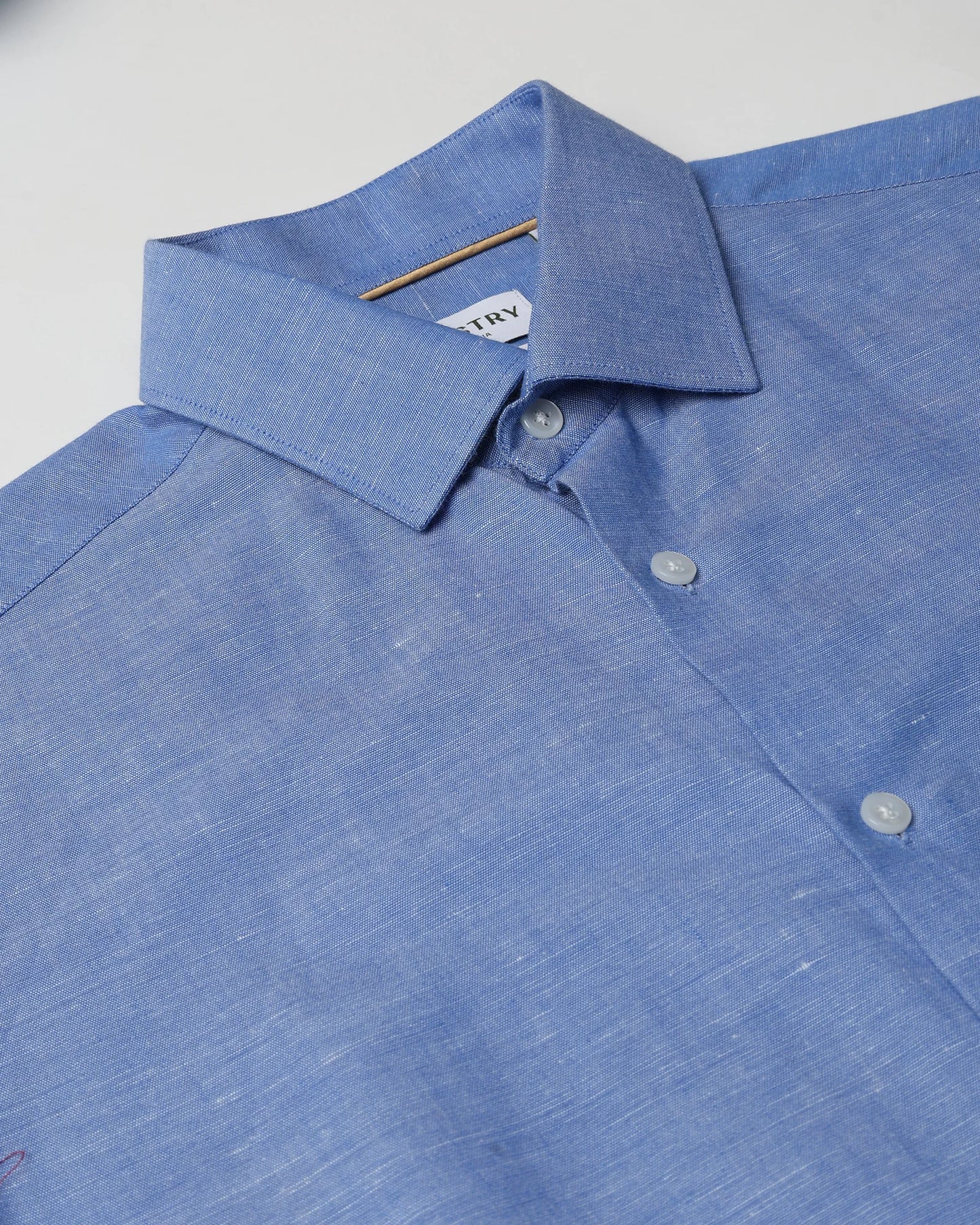 Aerial Blue Cotton Linen Shirt
