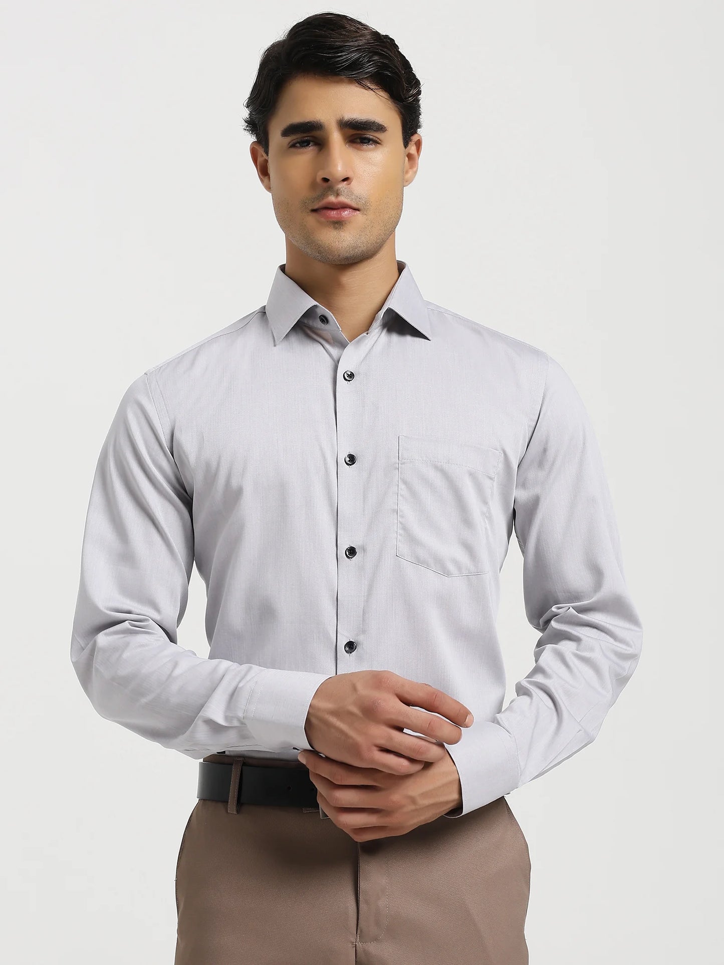 Ashford Grey Herringbone Shirt