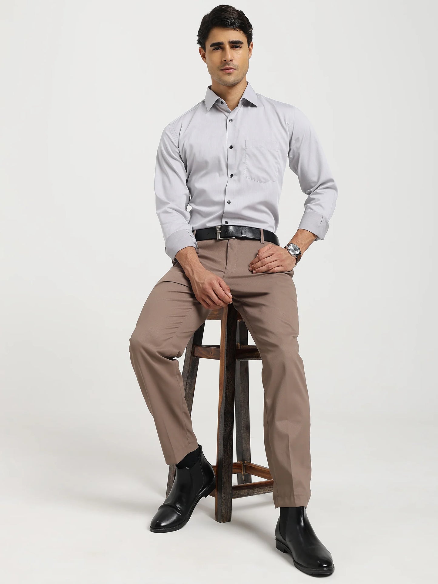 Ashford Grey Herringbone Shirt