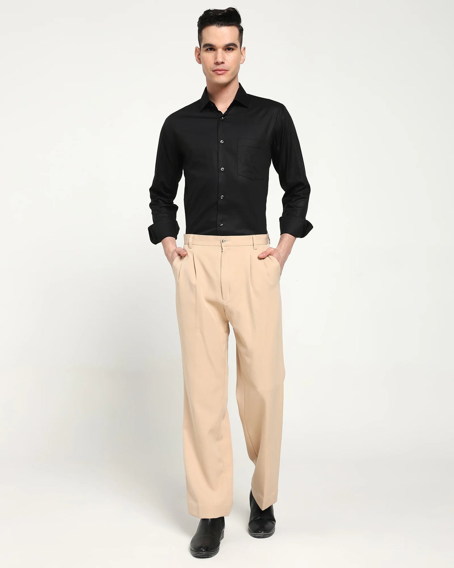 Black Stretch Twill Shirt