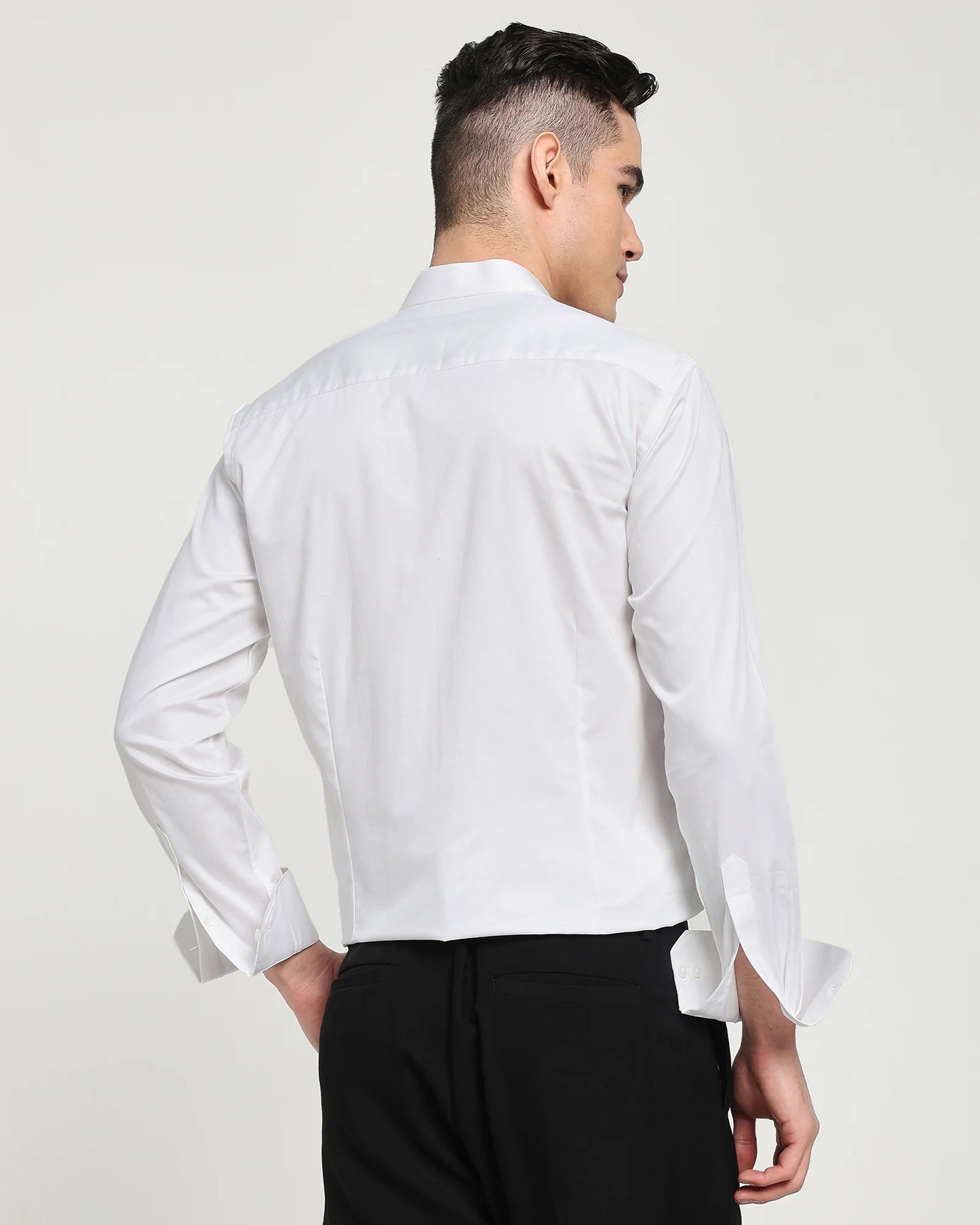 Blanc Mandarin Collar Giza Shirt
