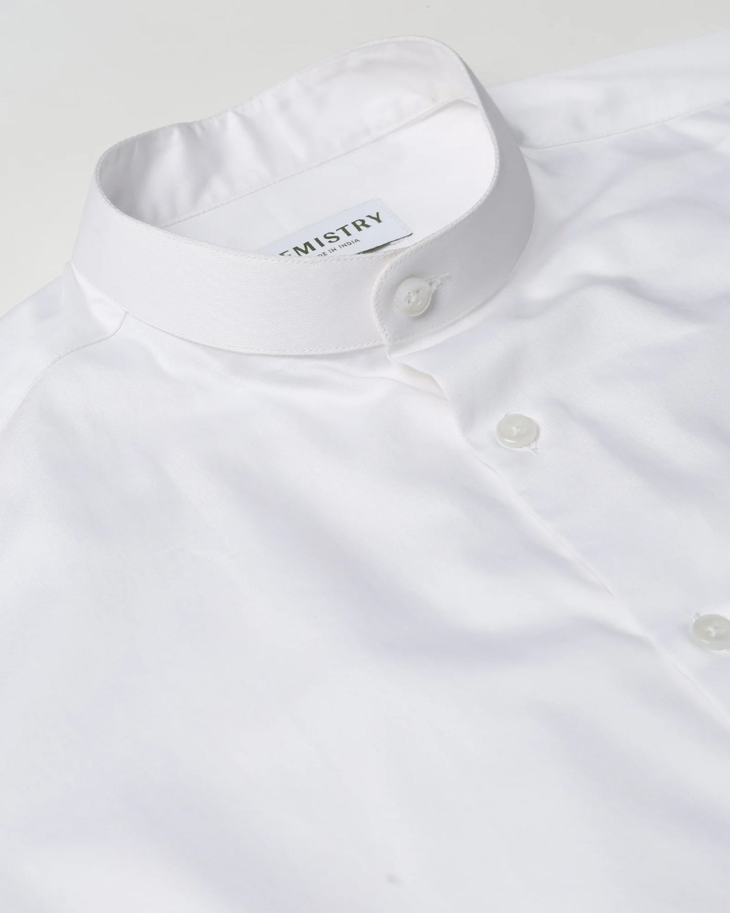 Blanc Mandarin Collar Giza Shirt
