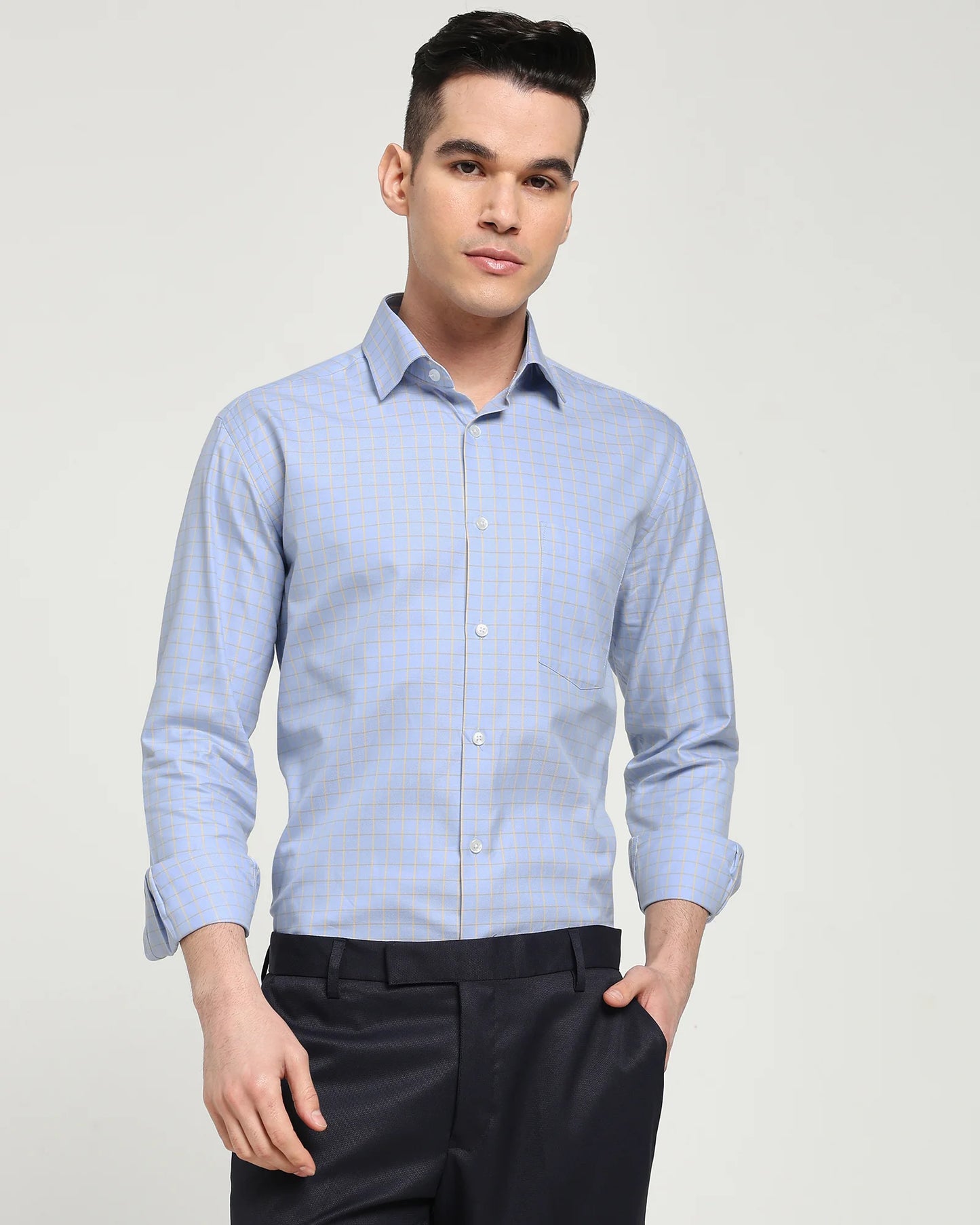 Blue Ember Grid Shirt