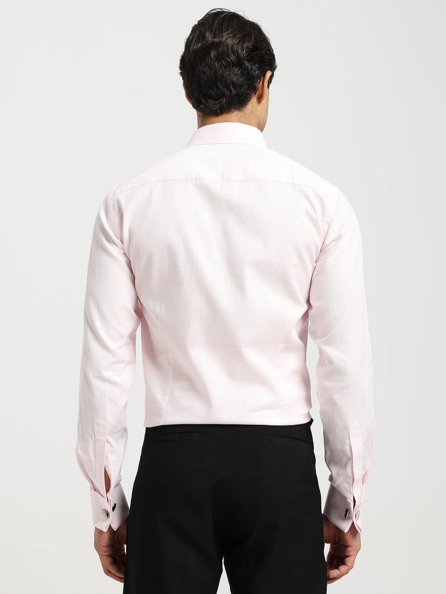 Blush Dobby French Cuff Shirt