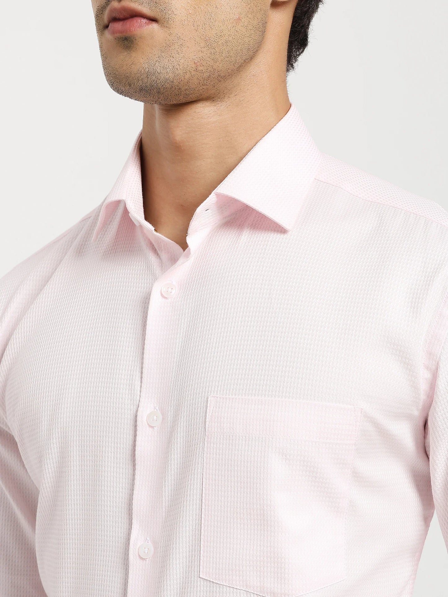 Blush Dobby French Cuff Shirt