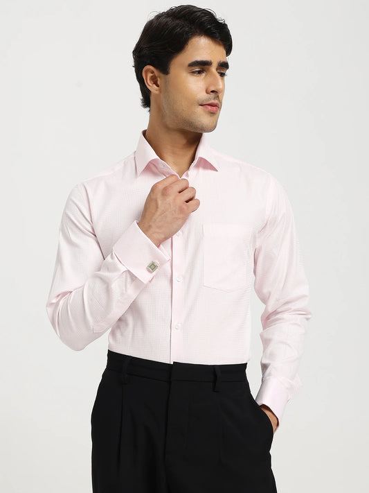 Blush Dobby French Cuff Shirt