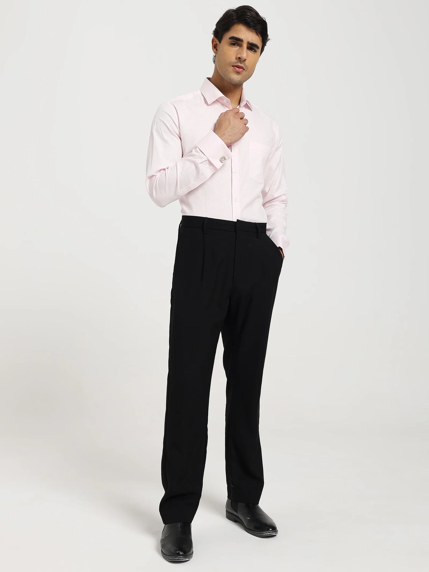 Blush Dobby French Cuff Shirt