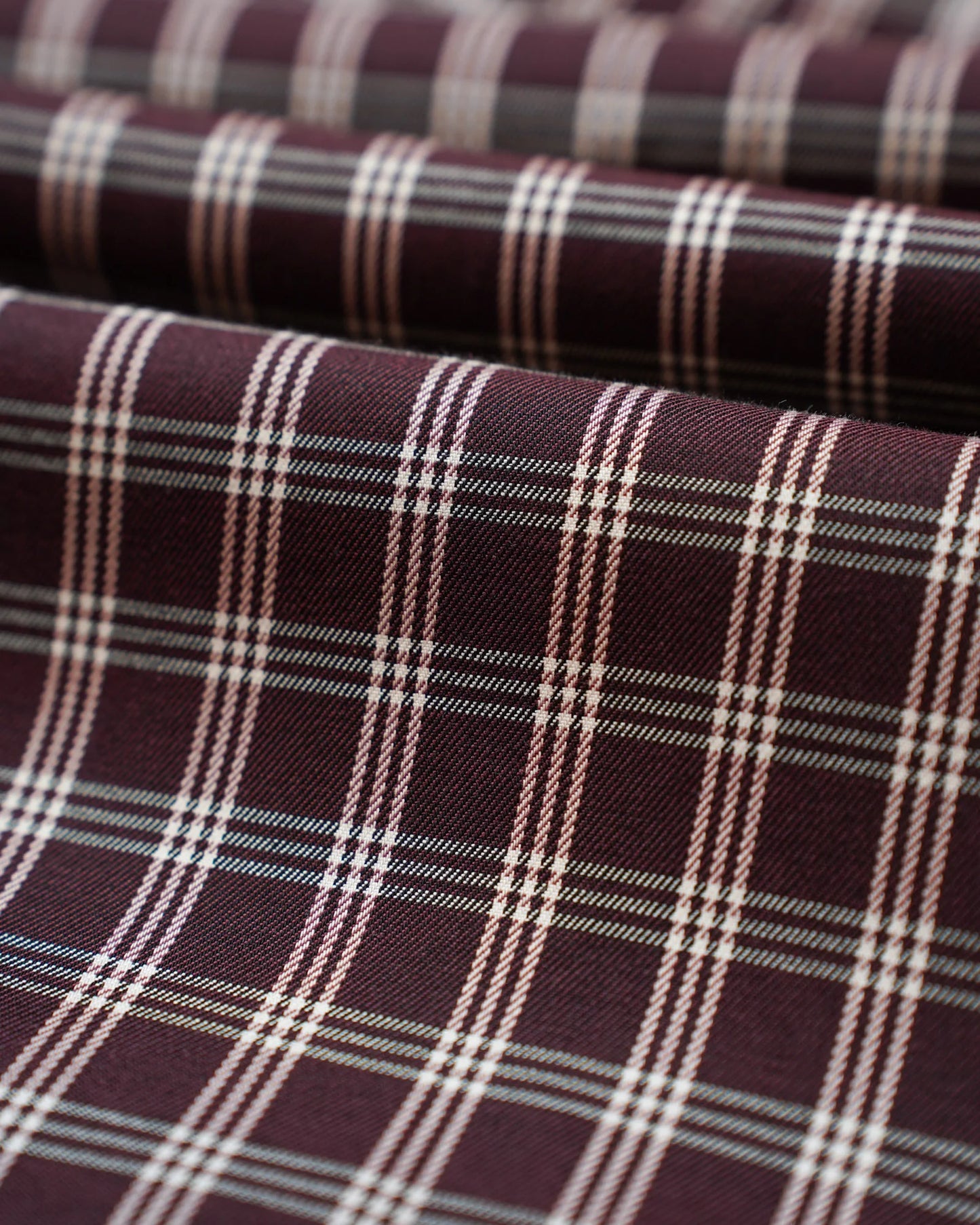 Bordeaux Grid Giza Shirt
