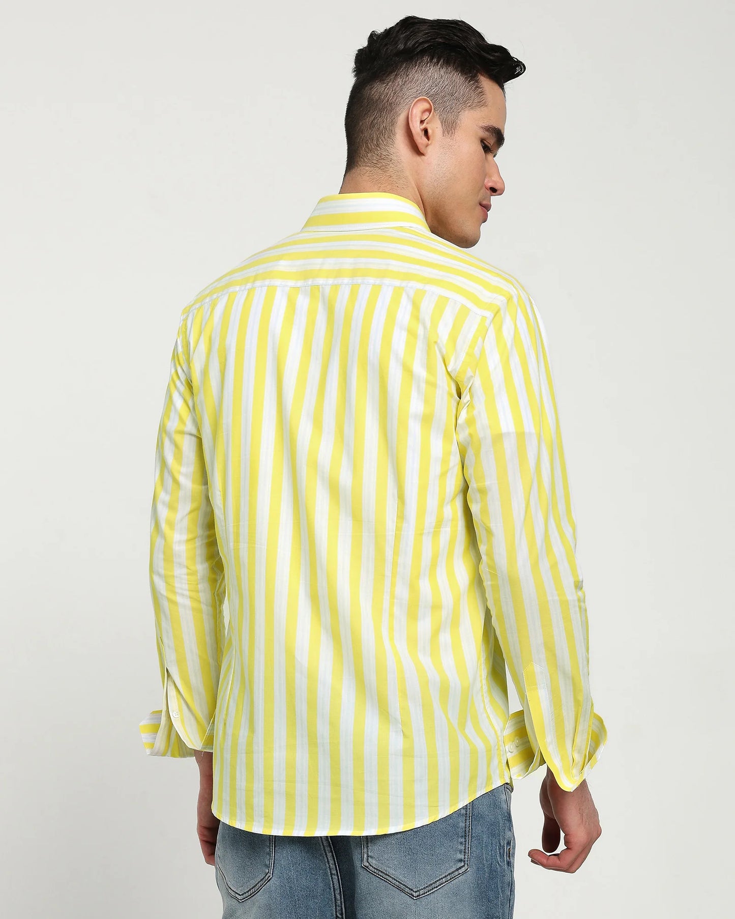 Citrus Bold Stripe Cotton Shirt