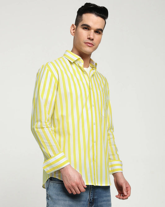 Citrus Bold Stripe Cotton Shirt