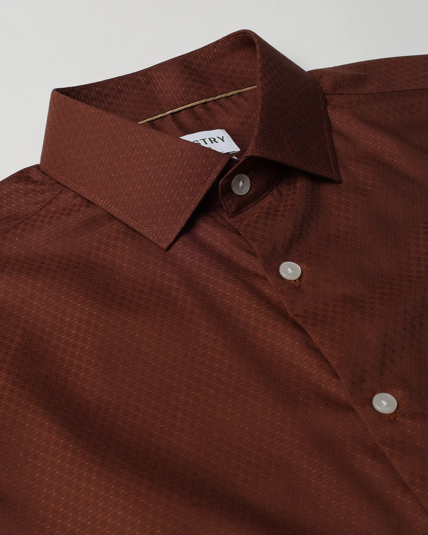 Cognac Medallion Dobby Shirt