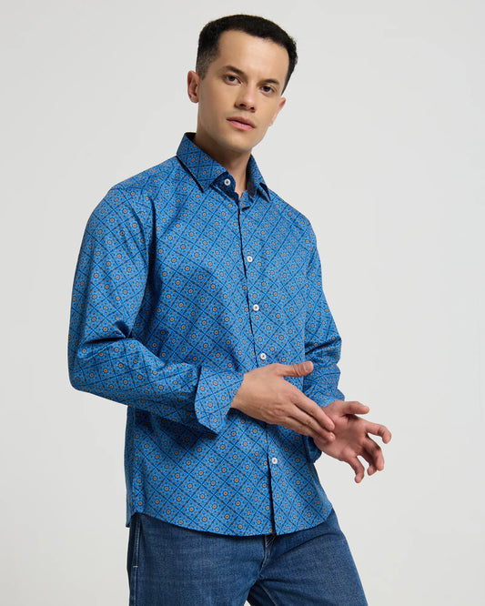 Edenic Mosaic Cotton Shirt