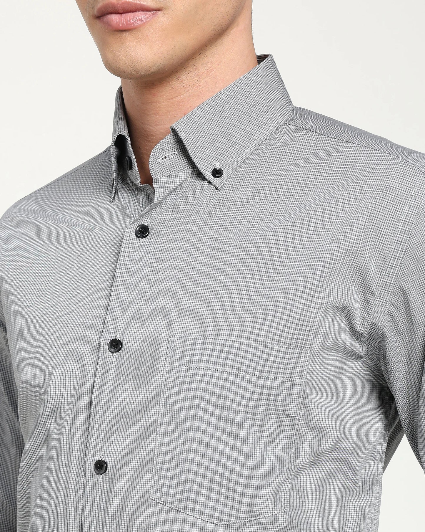 Graphite Micro Check Shirt
