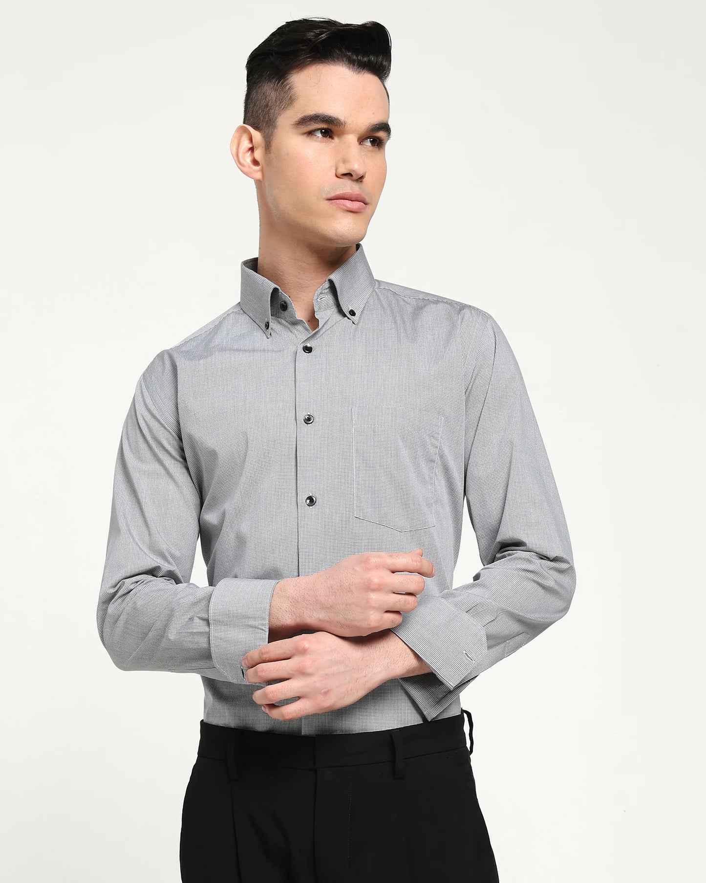 Graphite Micro Check Shirt