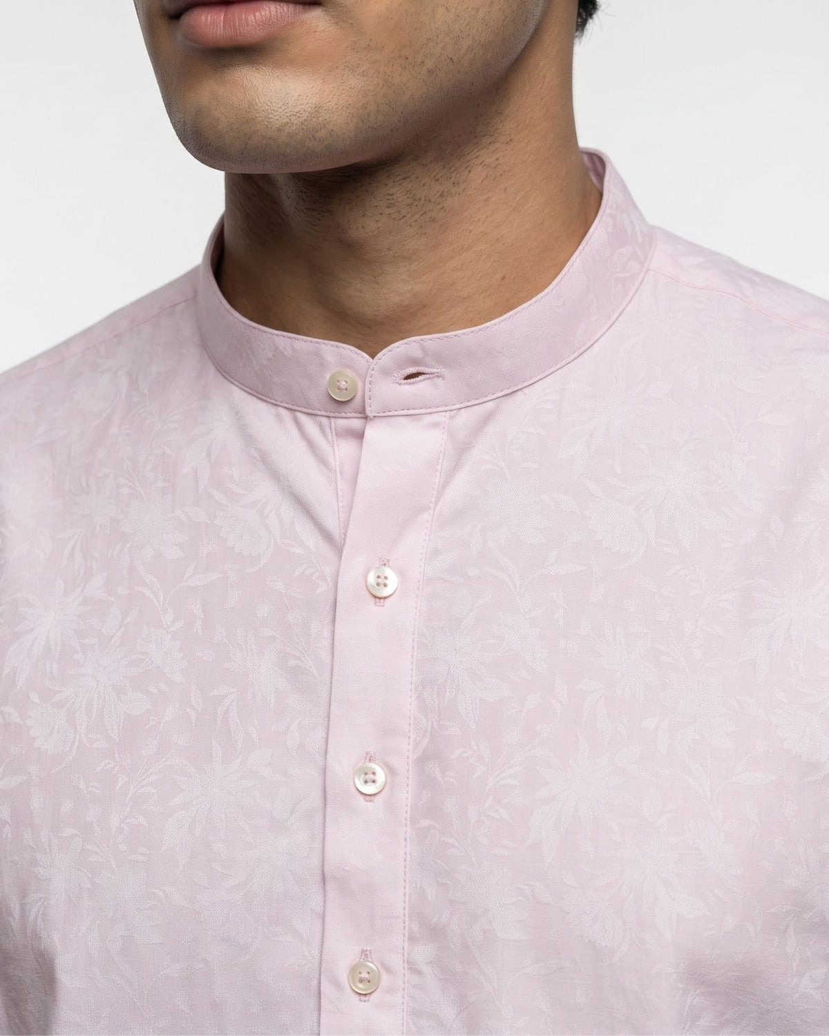 Gulbahar Pink Floral Short Kurta