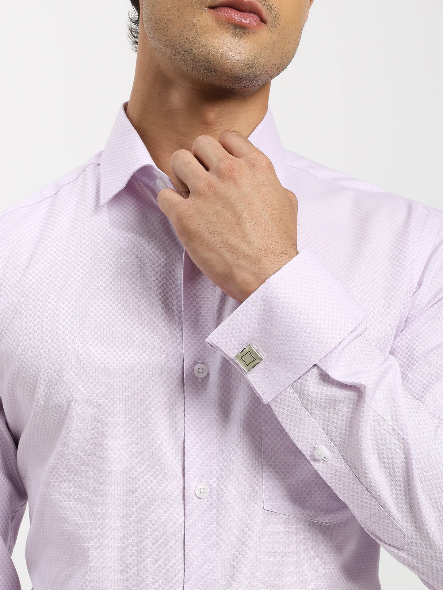 Lavender Regent Check Dobby Shirt