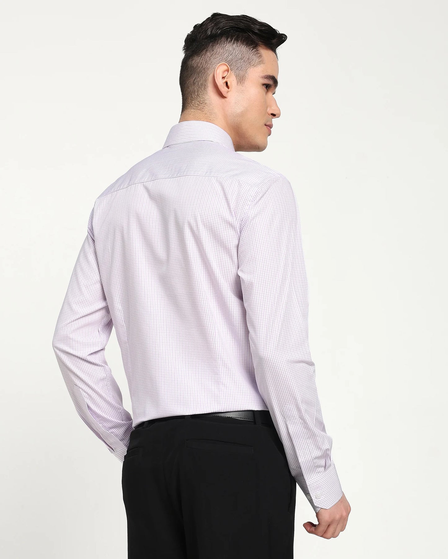 Lilac Meridian Micro Check Shirt