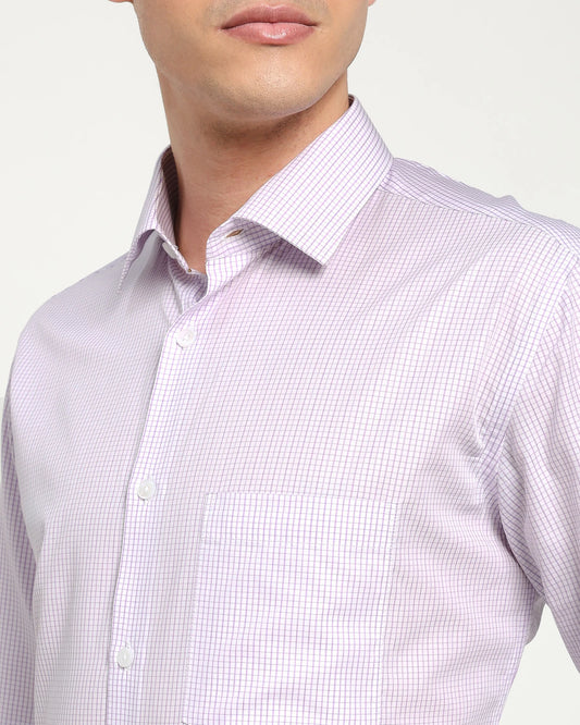 Lilac Meridian Micro Check Shirt