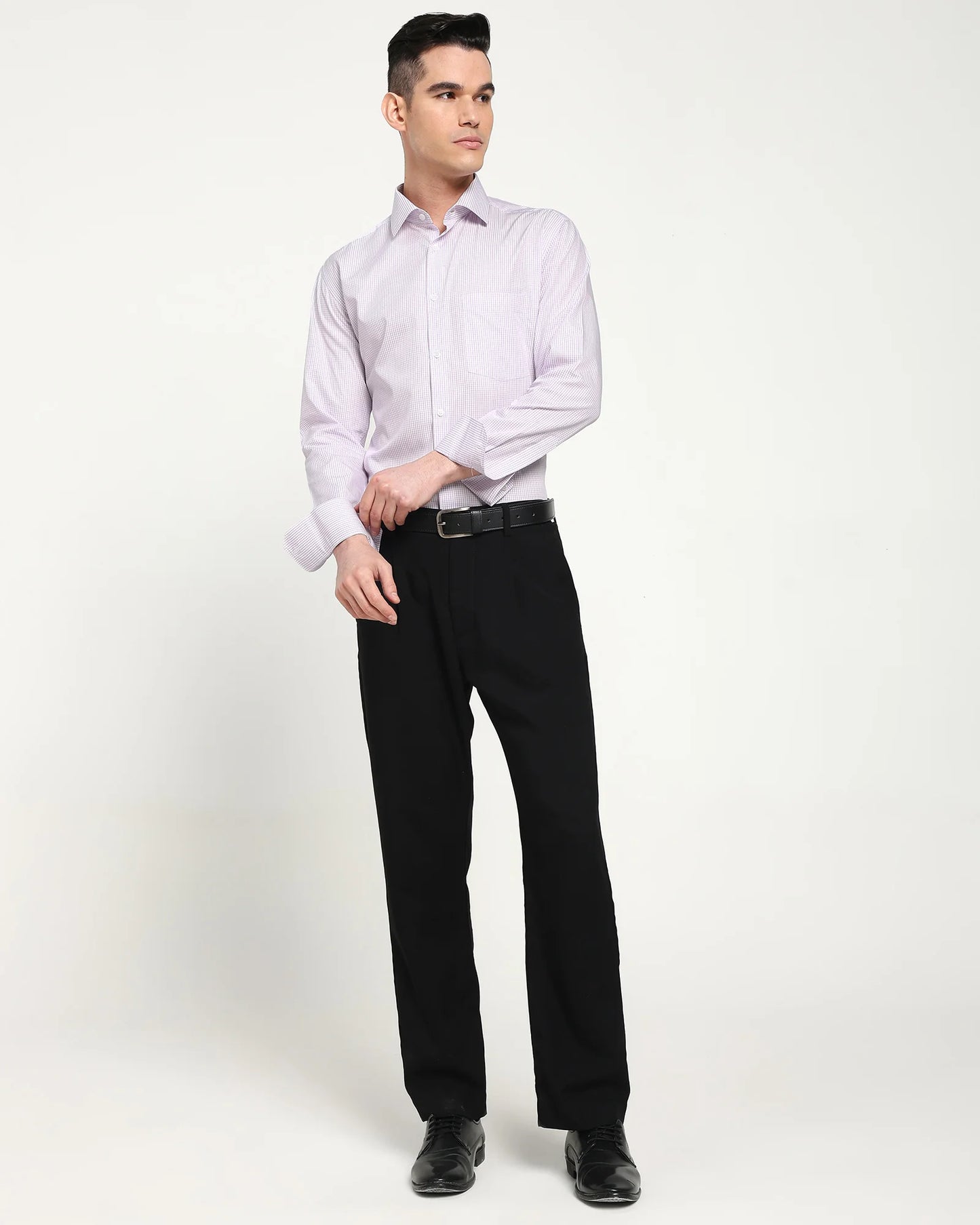 Lilac Meridian Micro Check Shirt