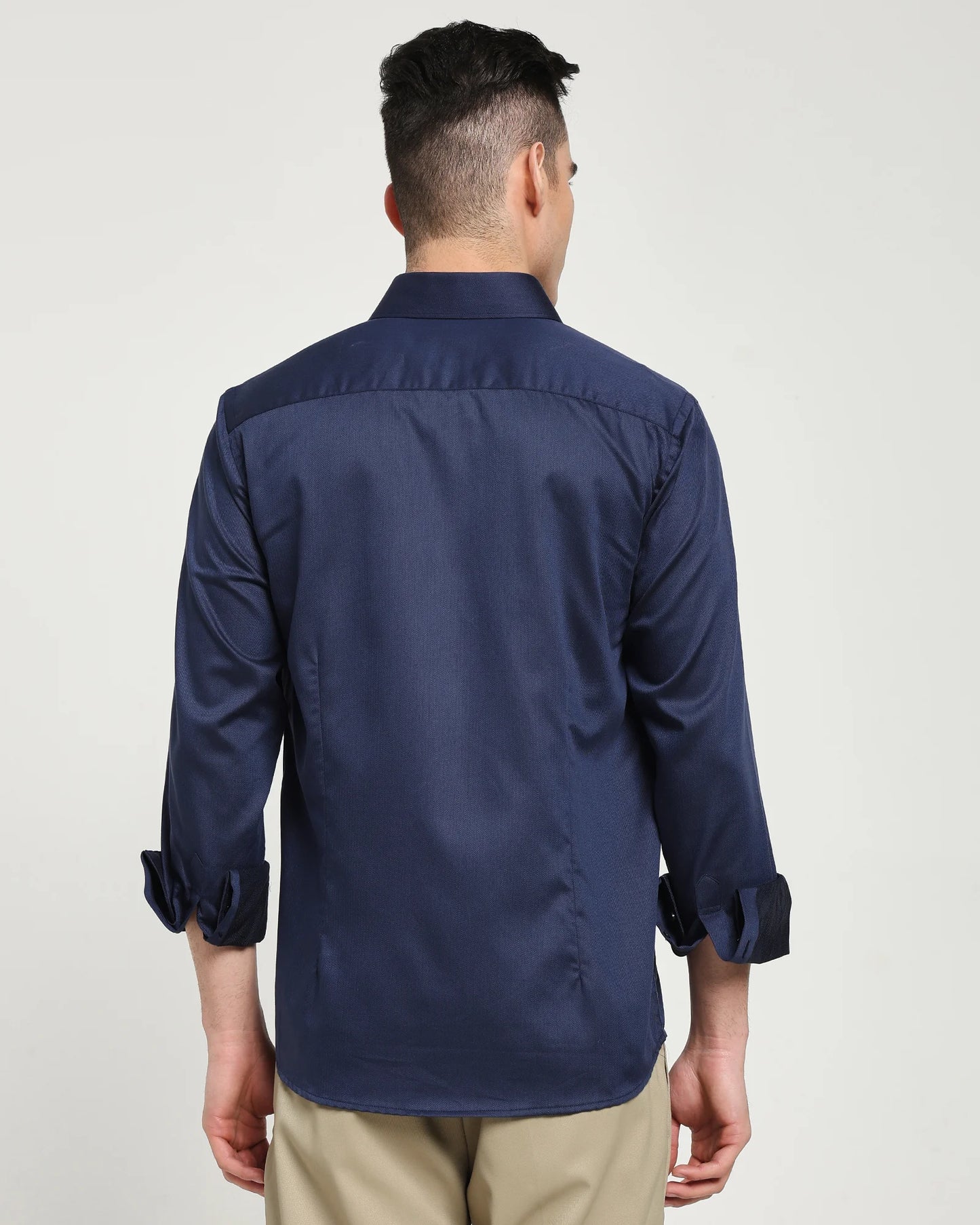 Midnight Chevron Herringbone Shirt