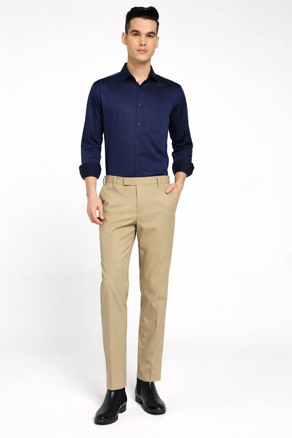 Midnight Chevron Herringbone Shirt