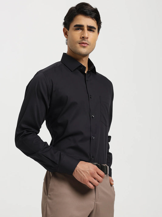 Midnight Herringbone Shirt