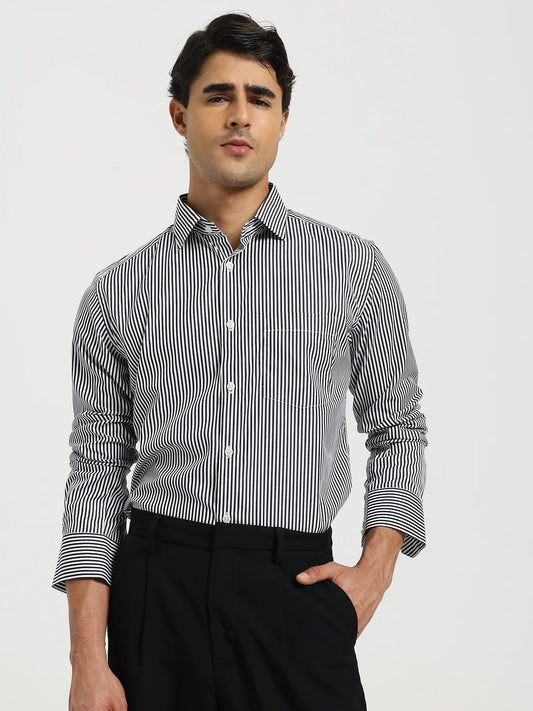 Monochrome Pinstripe Classic Shirt