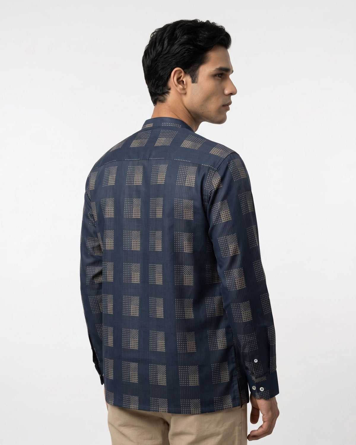 Neel Geometric Giza Cotton Short Kurta