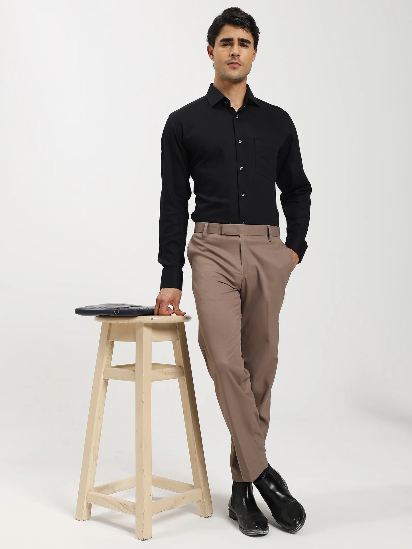 Noir Dobby Classic Shirt