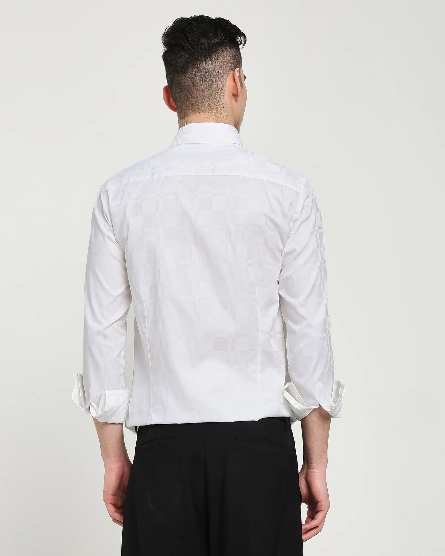 Pearl White Regent Check Shirt