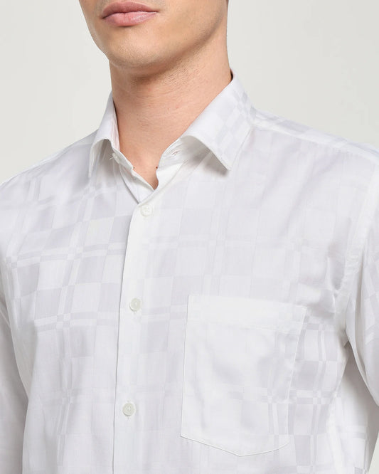 Pearl White Regent Check Shirt
