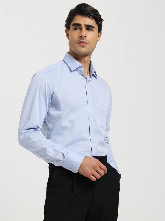 Powder Blue Micro Motif Shirt