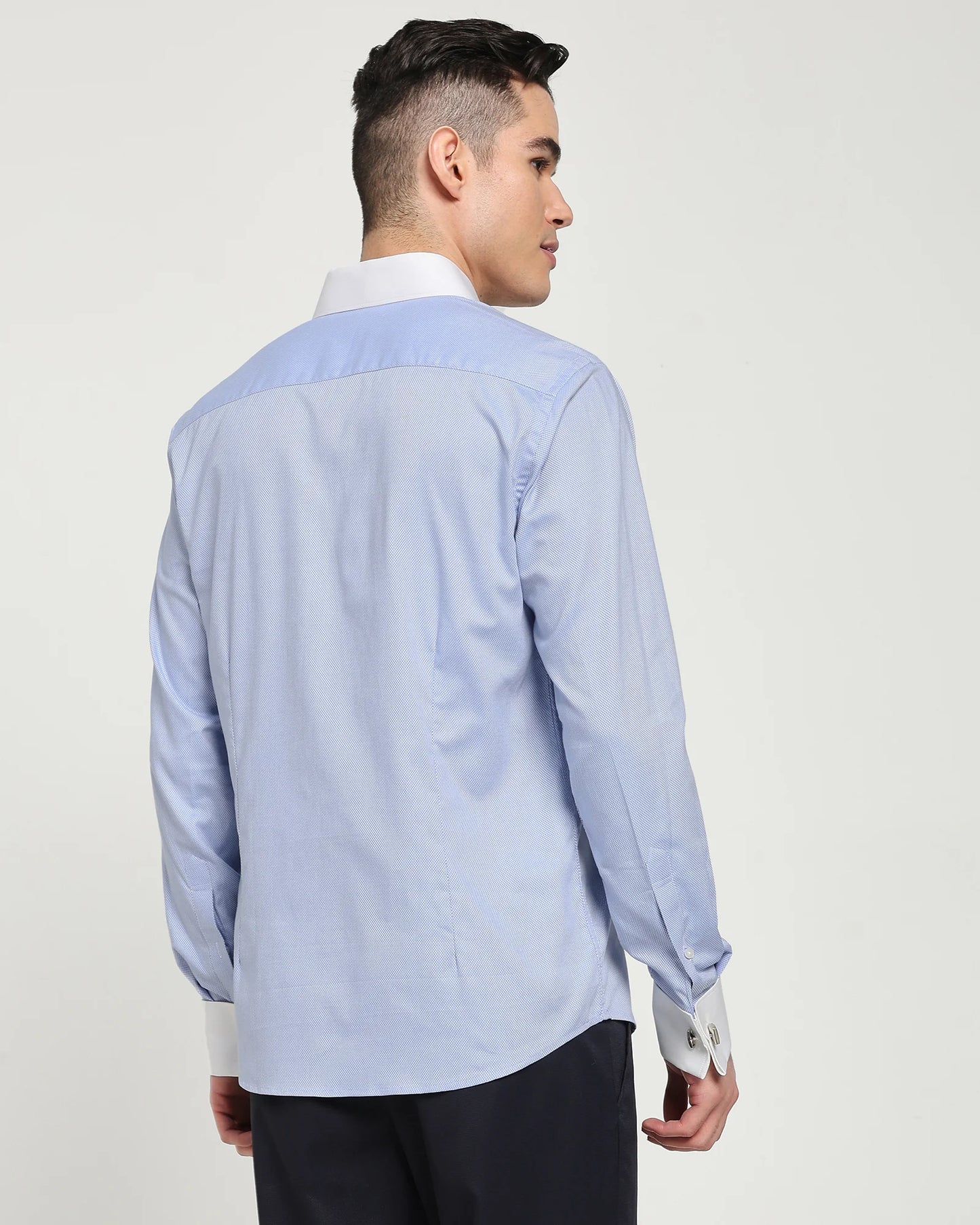 Powder Crest Contrast Collar Shirt