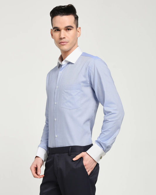Powder Crest Contrast Collar Shirt