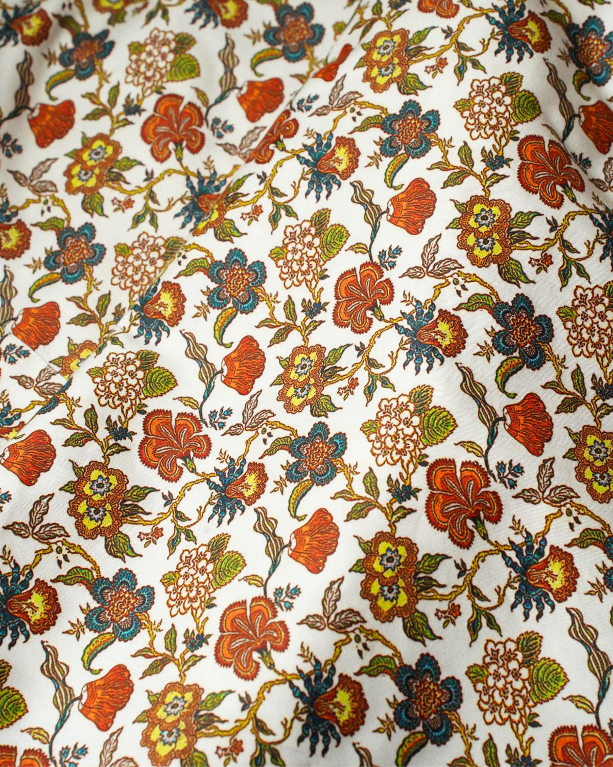 Rangbagh White Floral Short Kurta