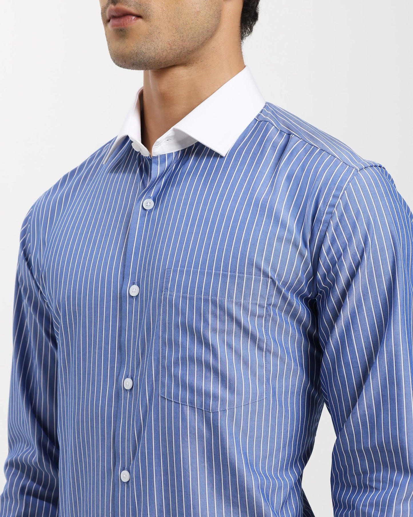 Regal Blue Stripe Shirt