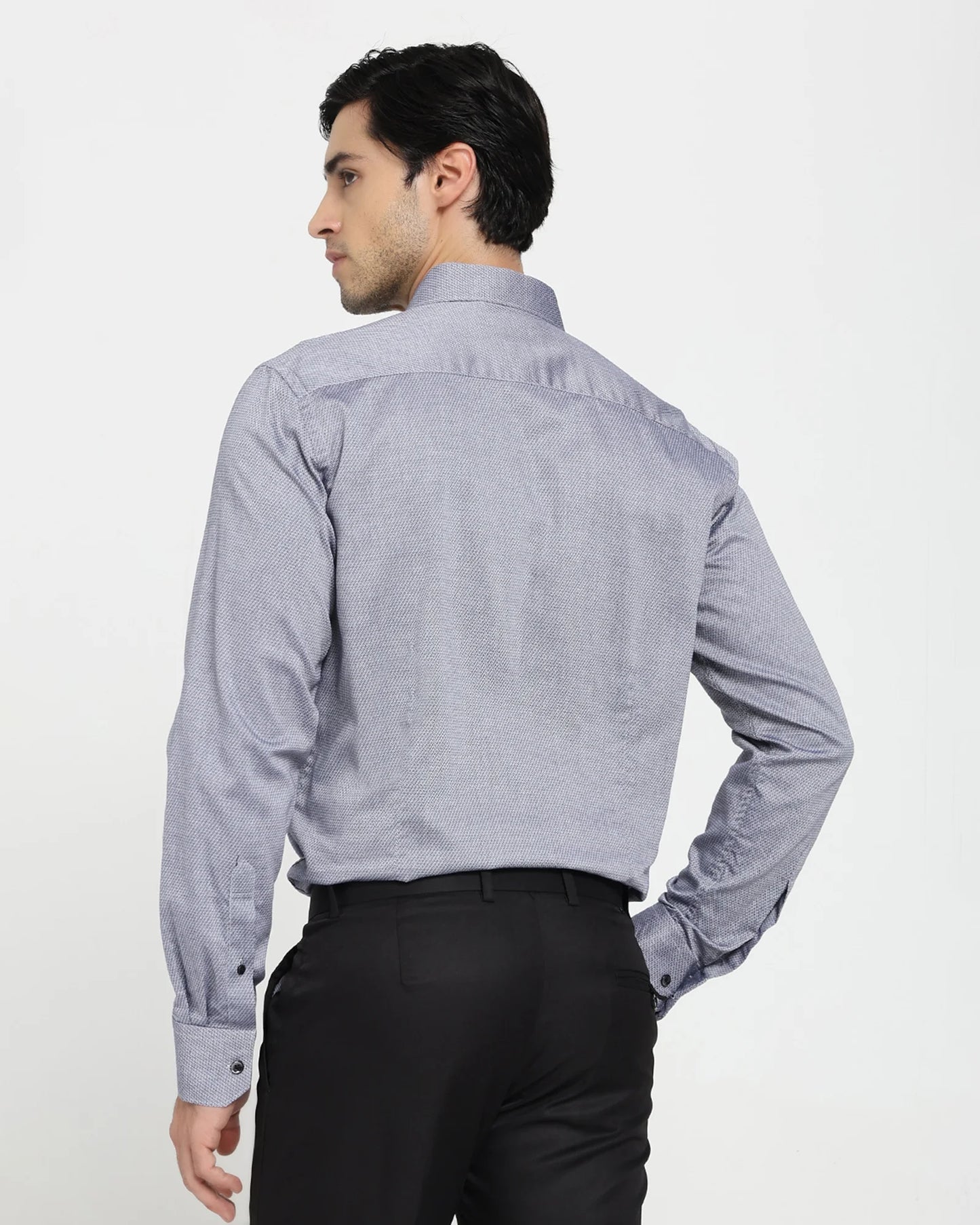 Slate Grid Dobby Shirt