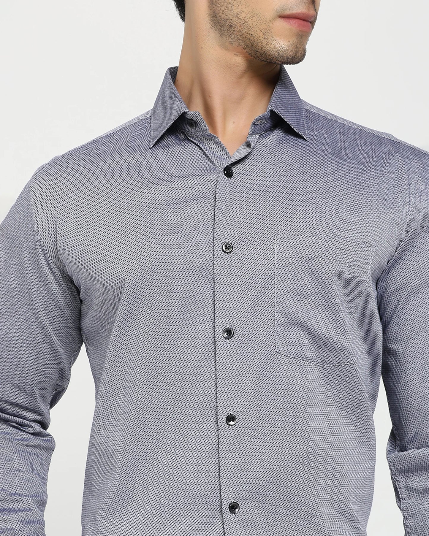 Slate Grid Dobby Shirt