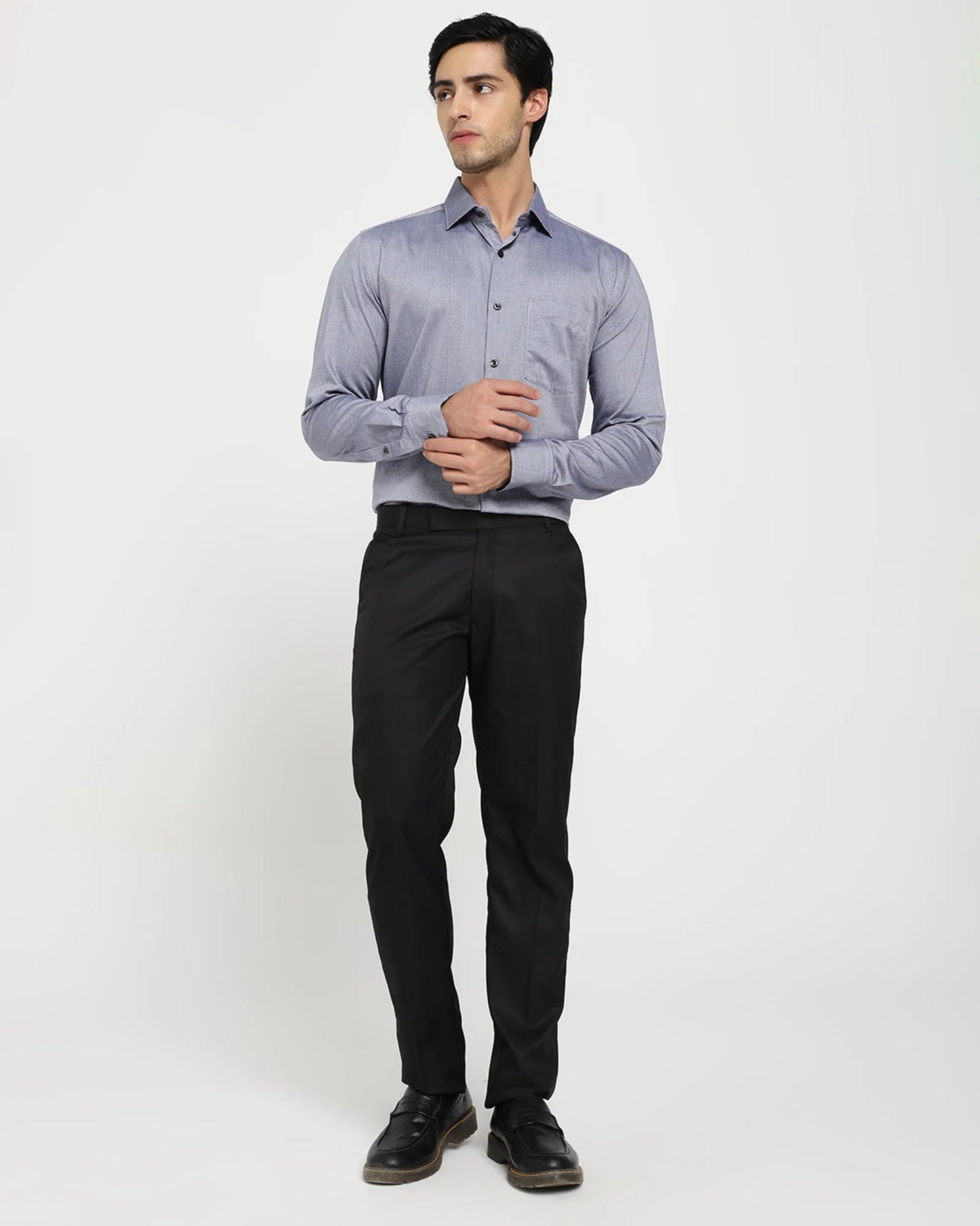 Slate Grid Dobby Shirt