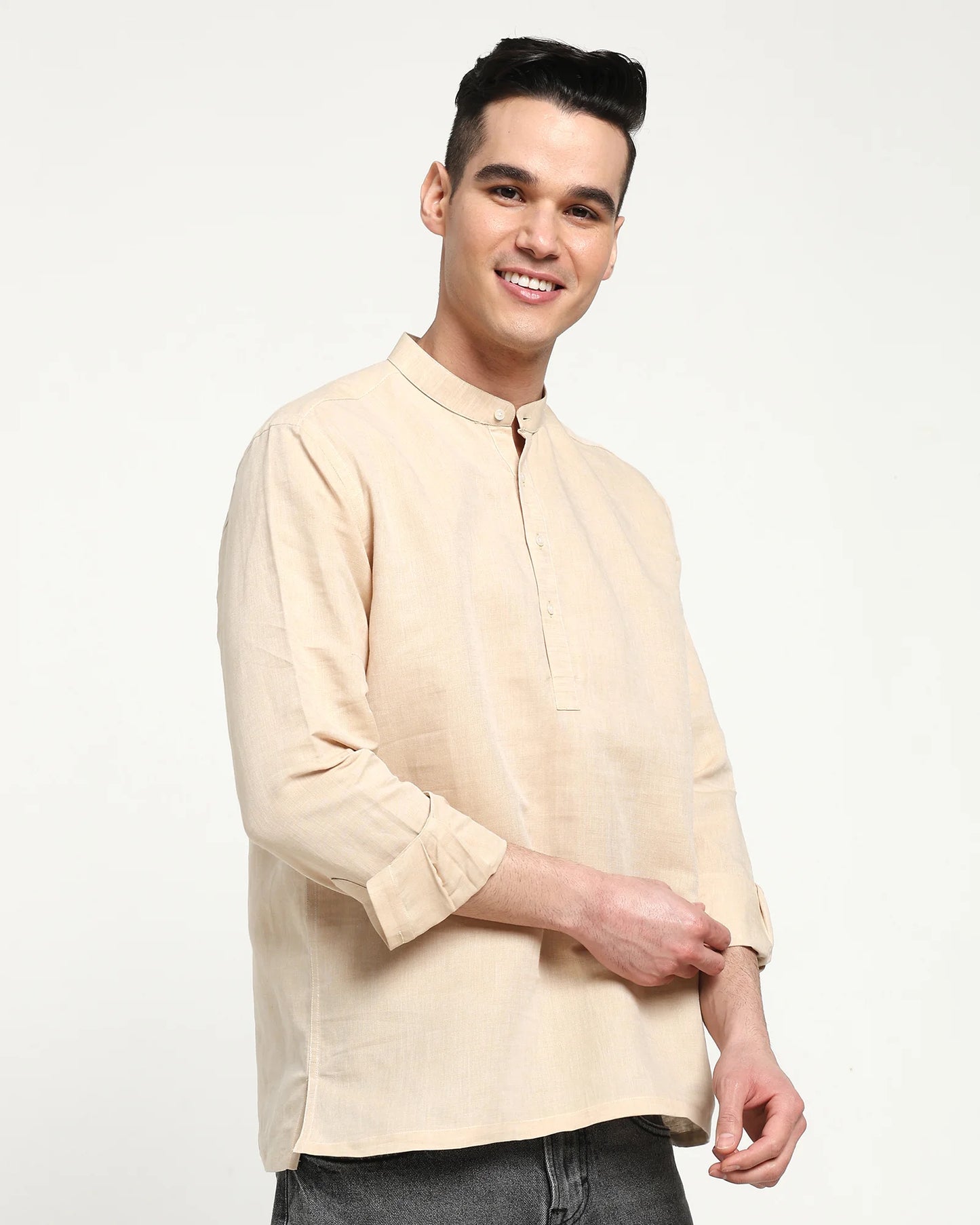 Sundune Cotton Linen Short Kurta